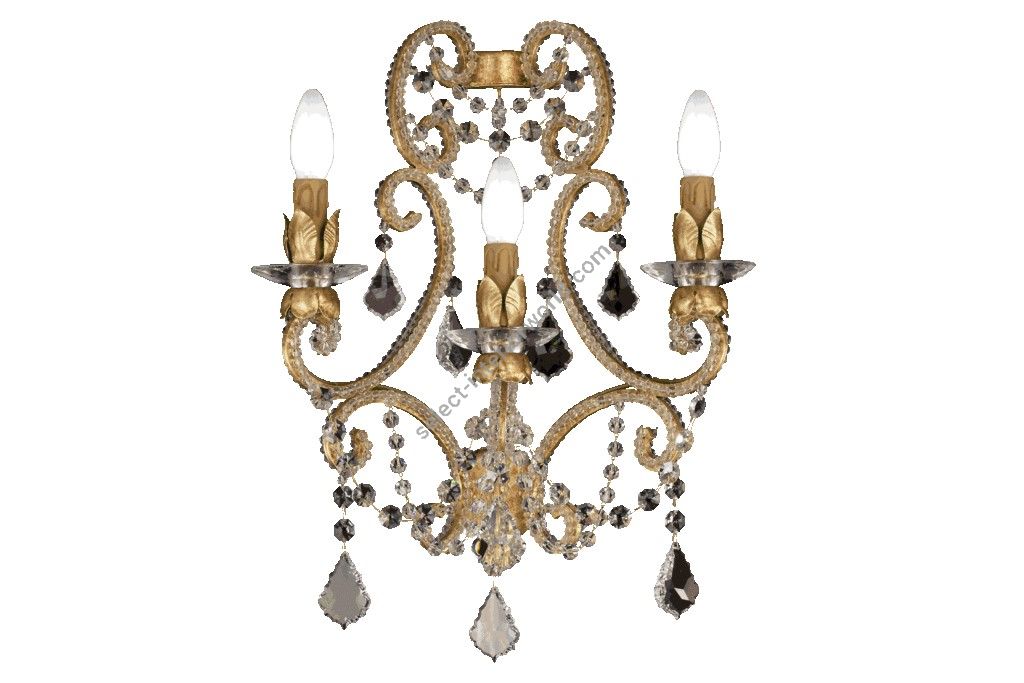 Mechini / Wall Lights / Bohemian Crystal and Clear Pearl Banding A138/3