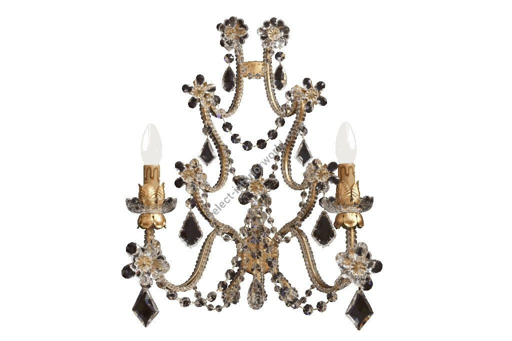 Mechini / Wall Lights / Bohemian Crystal and Clear Pearl Banding A140/2