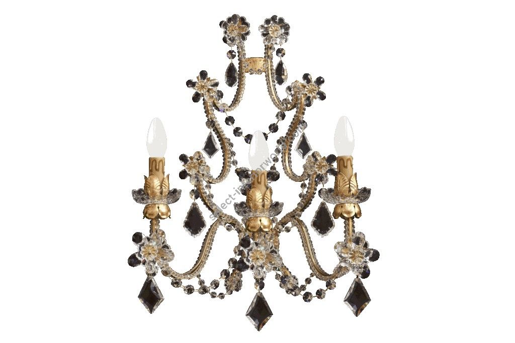 Mechini / Wall Lights / Bohemian Crystal and Clear Pearl Banding A140/3