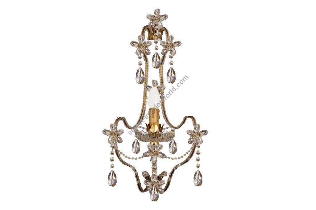 Mechini / Wall Lights / Wrought Iron with Bohemian Crystal A179/1