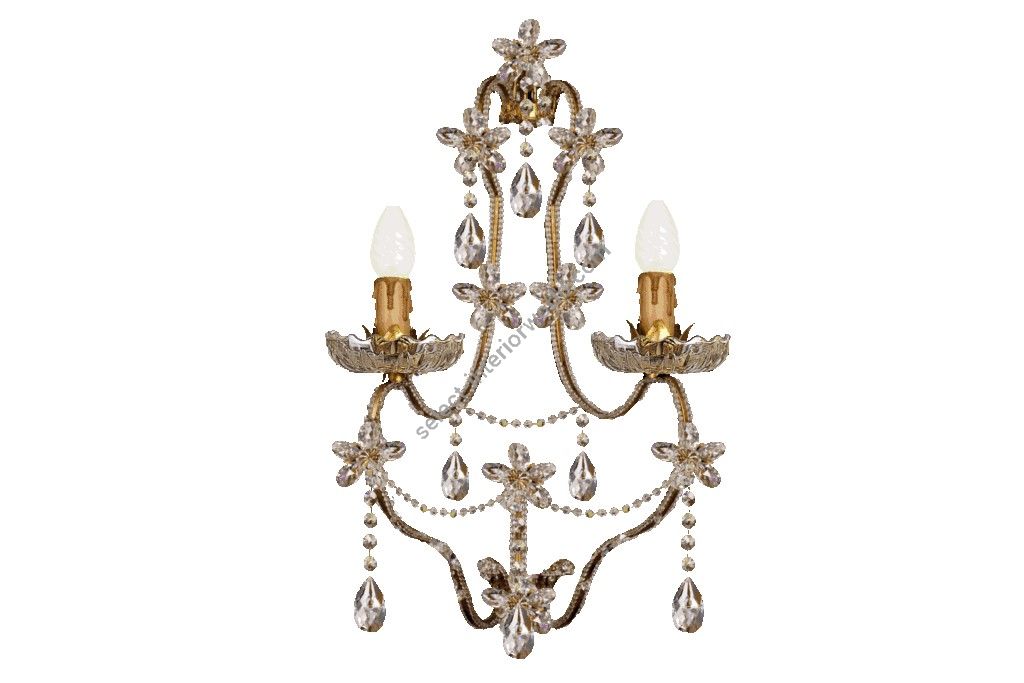 Mechini / Wall Lights / Wrought Iron with Bohemian Crystal A179/2