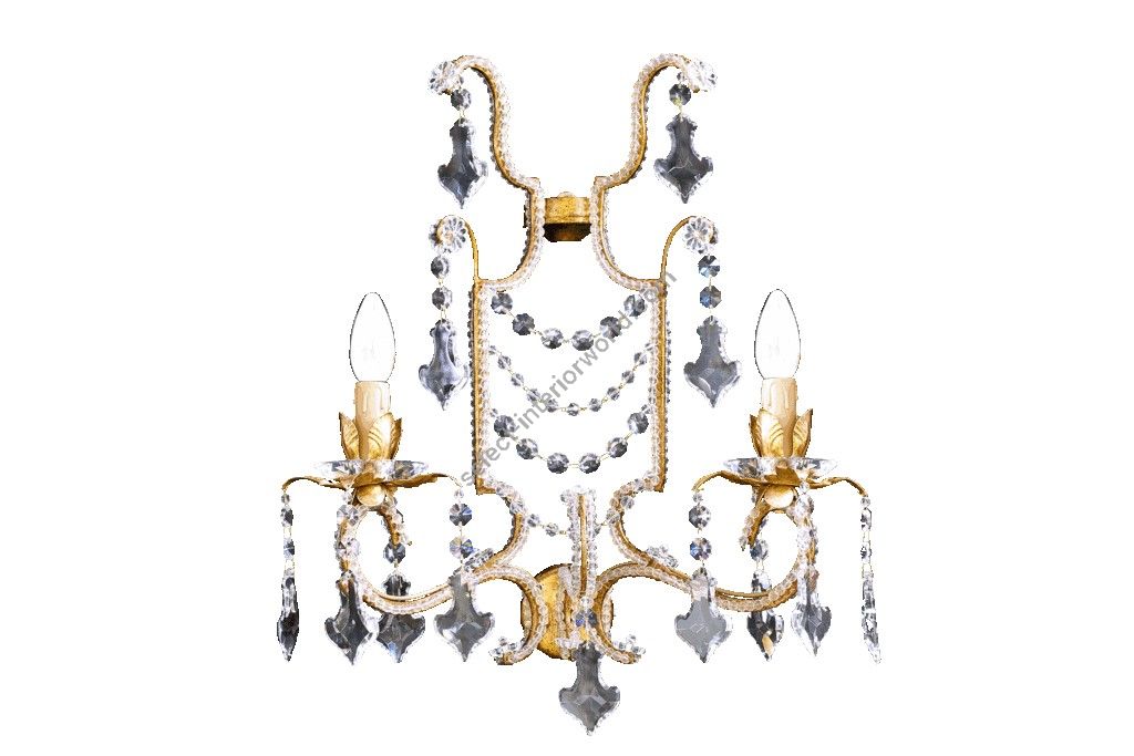 Mechini / Wall Lights / Wrought Iron with Bohemian Crystal A198/2