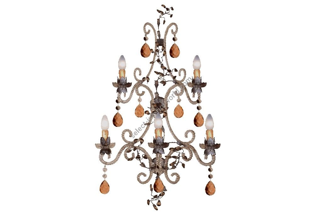 Mechini / Wall Lights / Bohemian Crystal and Murano Glass A256/5