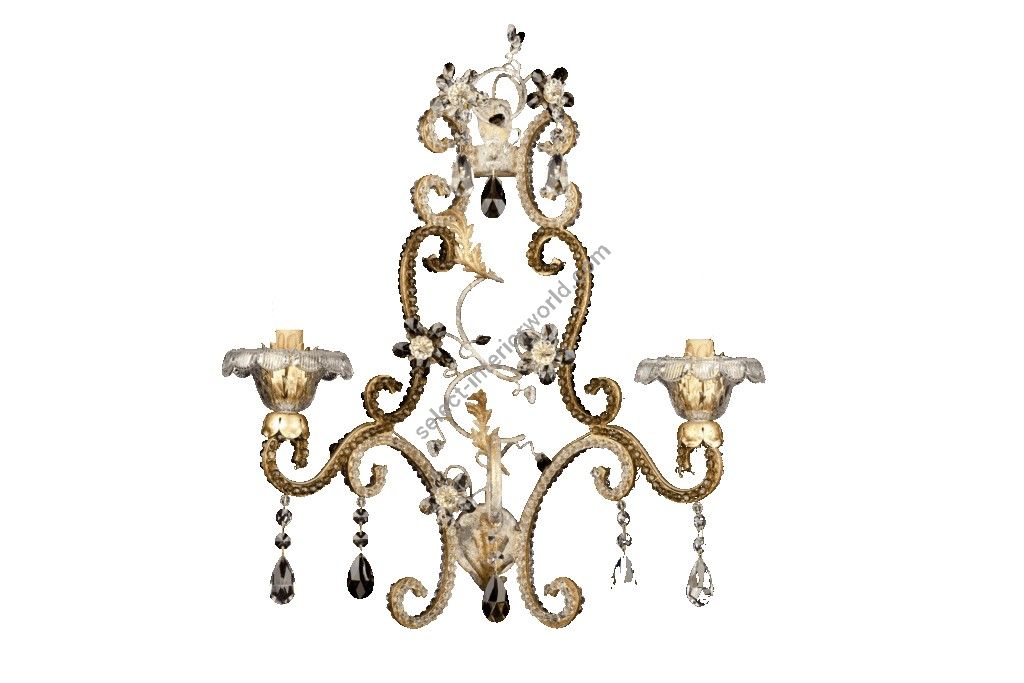 Mechini / Wall Lights / Murano Glass and Coloured Pearl Banding A263/2