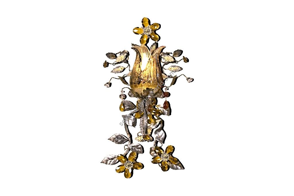 Mechini / Wall Lights / Murano Glass and Coloured Pearl Banding A268/1