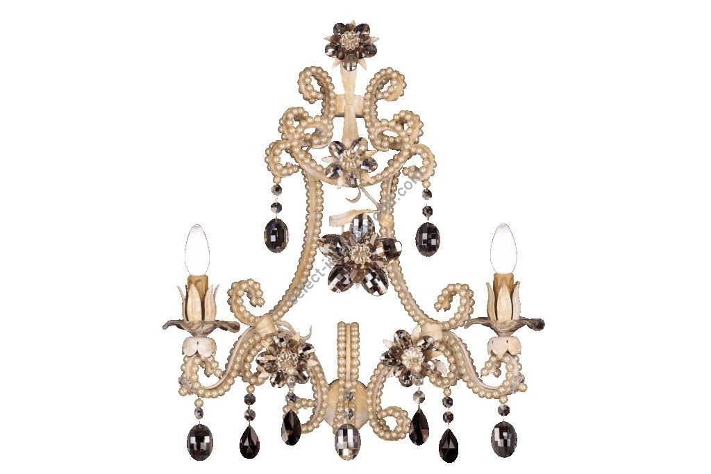 Mechini / Wall Lights / Pearl with Clear and Coloured Bohemian Crystal A273/2
