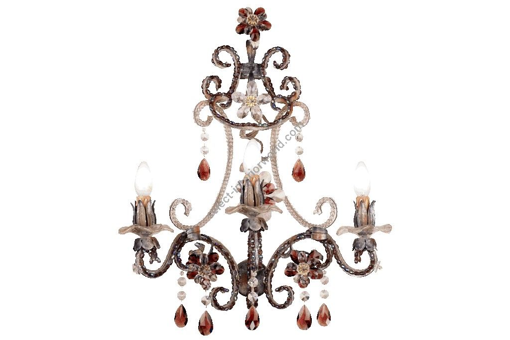 Mechini / Wall Lights / Clear and Coloured Bohemian Crystal A273/3