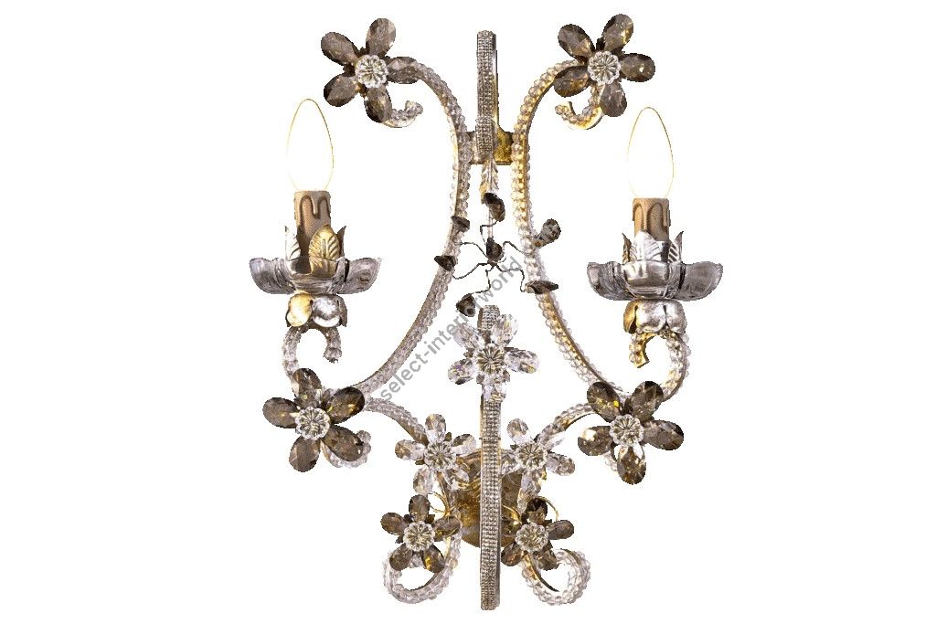 Mechini / Wall Lights / Bohemian Crystal and Clear Pearl Banding A279/2