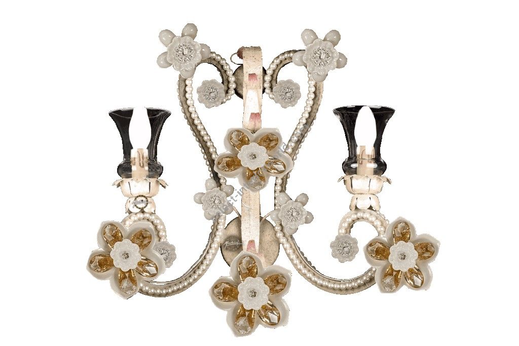 Mechini / Wall Lights / Amber Venetian Crystal A287/2 Bis