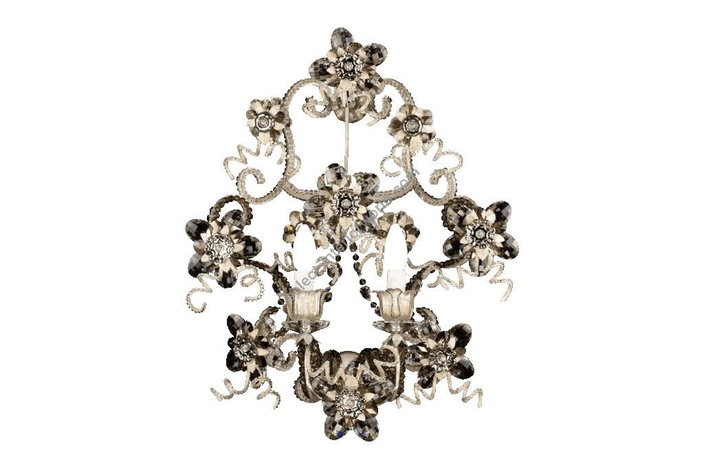 Mechini / Wall Lights / Fumè Colored Bohemian Pearl Banding A288/2