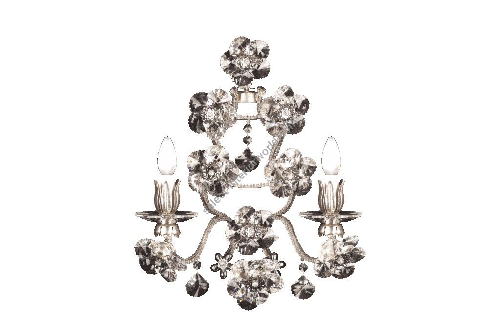 Mechini / Wall Lights / Porcelain & Clear Bohemian Pearl Banding A290/2