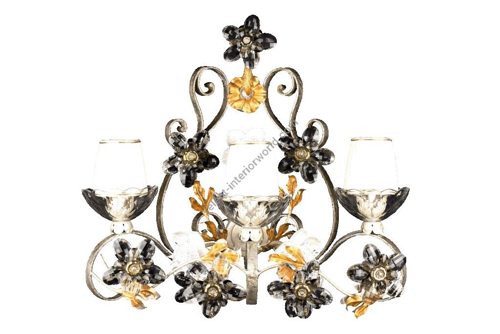 Mechini / Wall Lights / Porcelain and Silk Lamp Shades A291/3