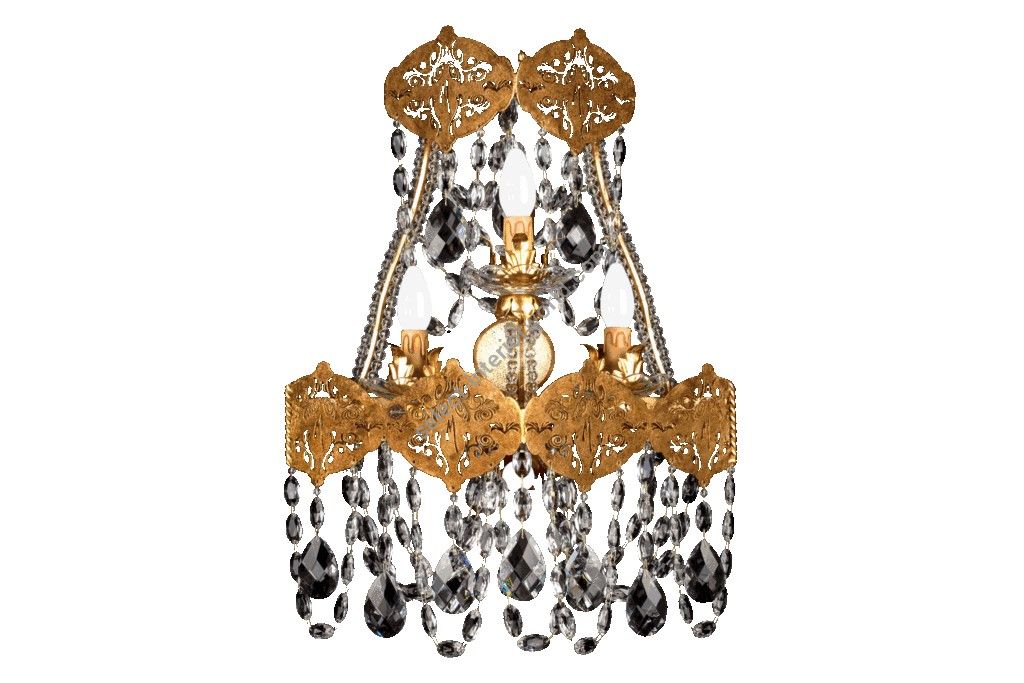 Mechini / Chandeliers / Clear Bohemian Crystal & Clear Pearl Banding A294/3