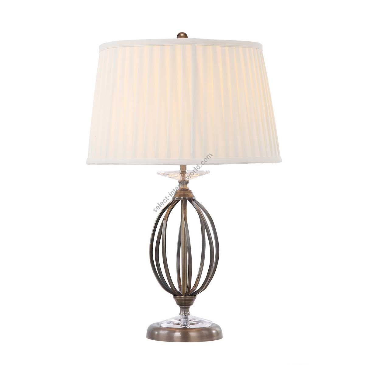 Elstead Lighting / Table Lamps / Aegean 1 Aged Brass with Ivory Shade