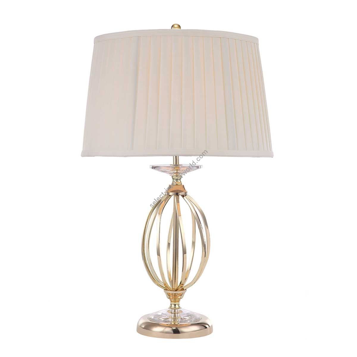 Elstead Lighting / Table Lamps / Aegean 1 Polished Brass with Ivory Shade