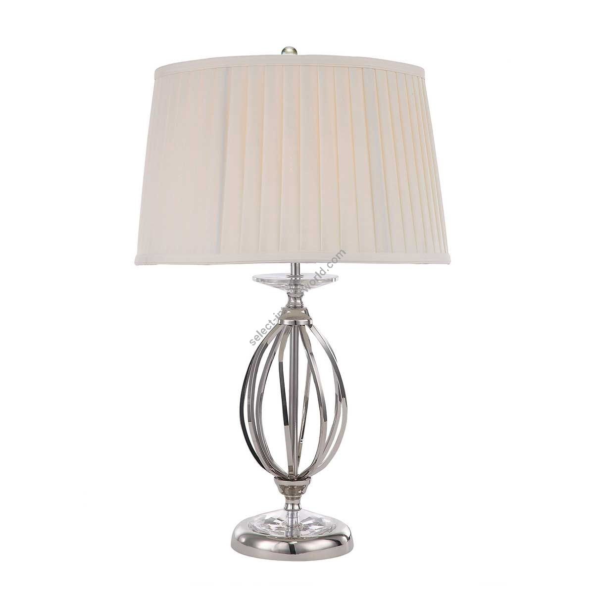 Elstead Lighting / Table Lamps / Aegean 1 Polished Nickel with Ivory Shade