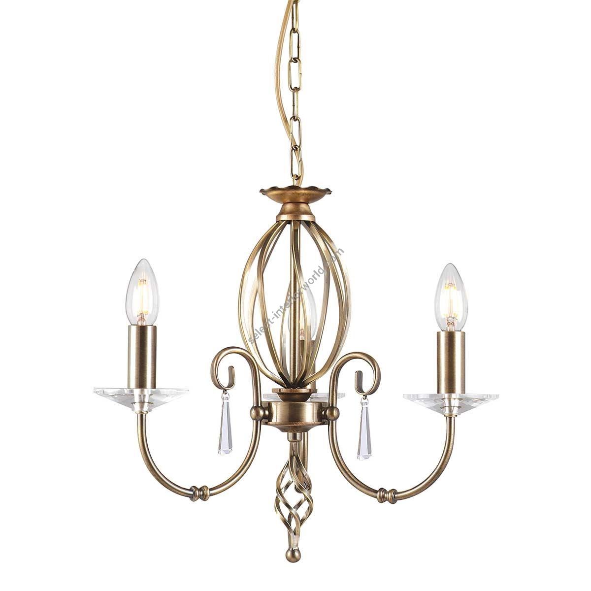Elstead Lighting / Chandeliers / Aegean 3 Aged Brass