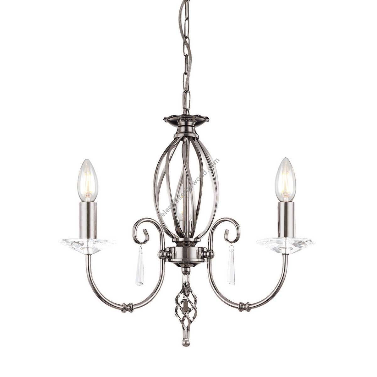 Elstead Lighting / Chandeliers / Aegean 3 Polished Nickel