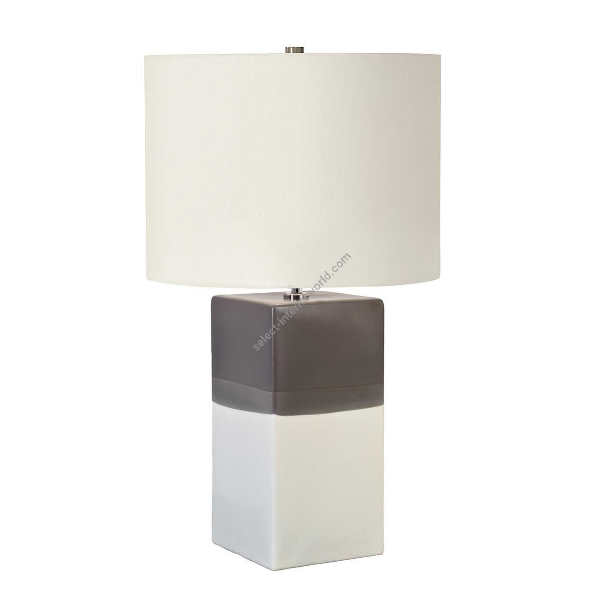 Elstead Lighting / Table Lamps / Alba 1 Cream with Light Grey Shade
