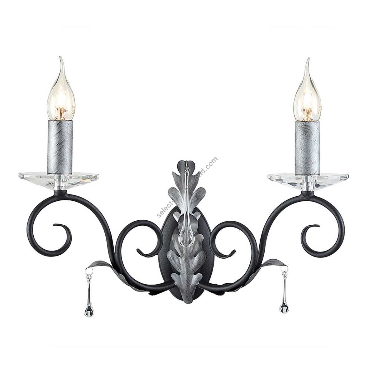 Elstead Lighting / Wall Lights / Amarilli 2 Black with Silver Patina