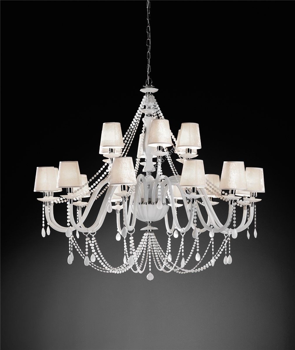 Euroluce Lampadari / Chandeliers / Arcobaleno White L12+6 Shade