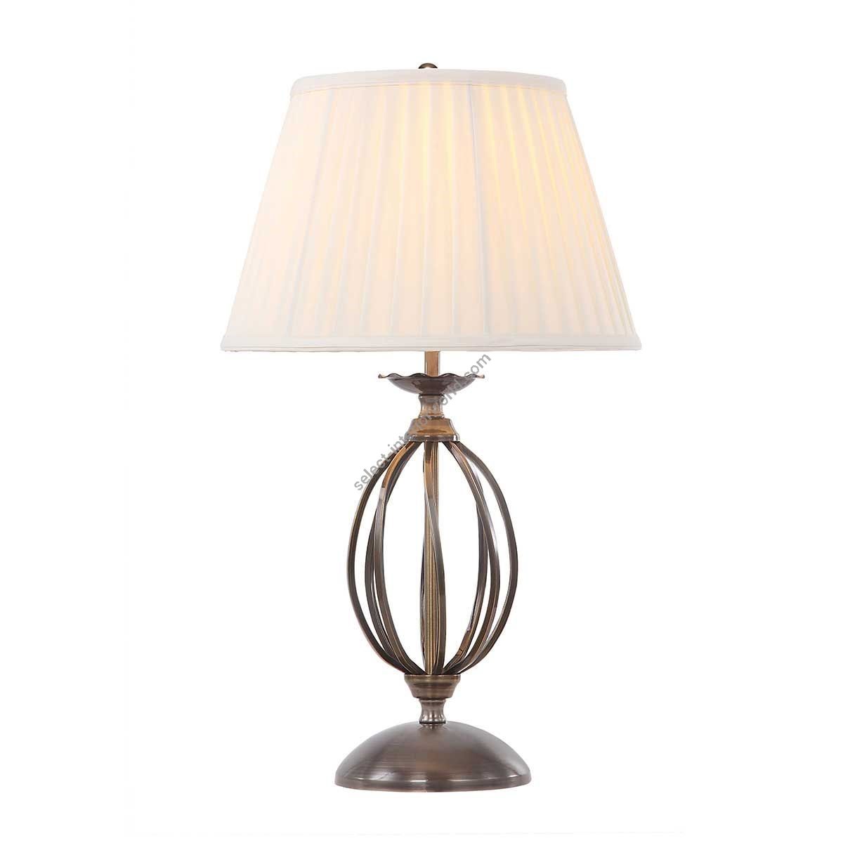 Elstead Lighting / Table Lamps / Artisan 1 Aged Brass with Ivory Shade