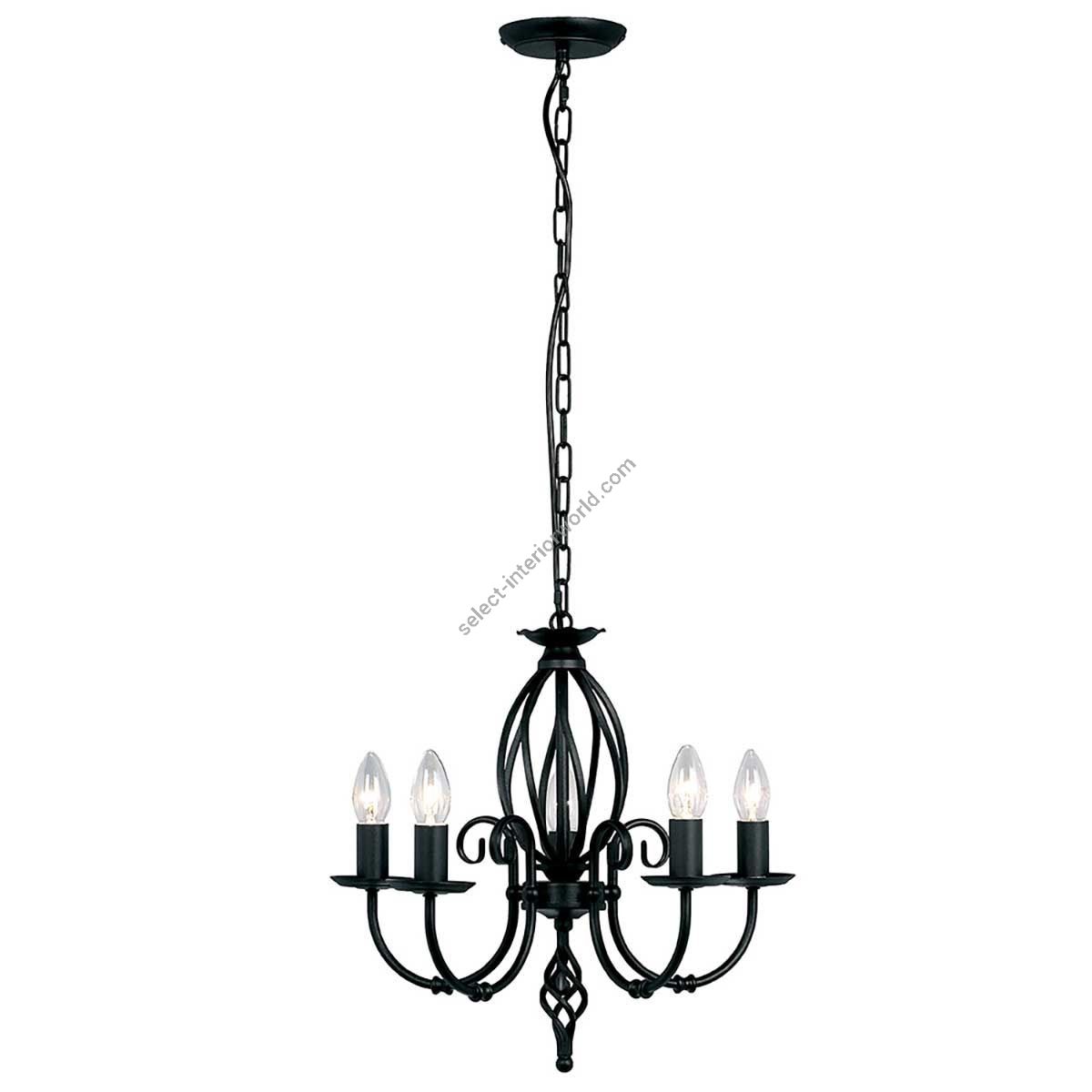 Elstead Lighting / Chandeliers / Artisan 5 Black