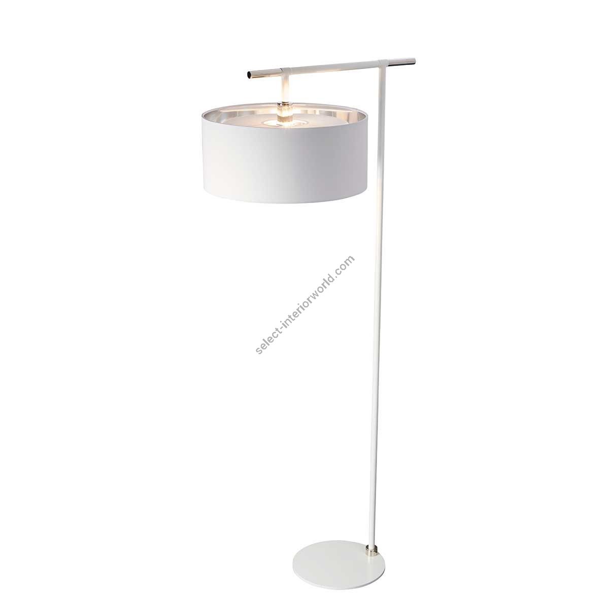 Elstead Lighting / Floor Lamps / Balance 1 Polished Nickel with White Shade