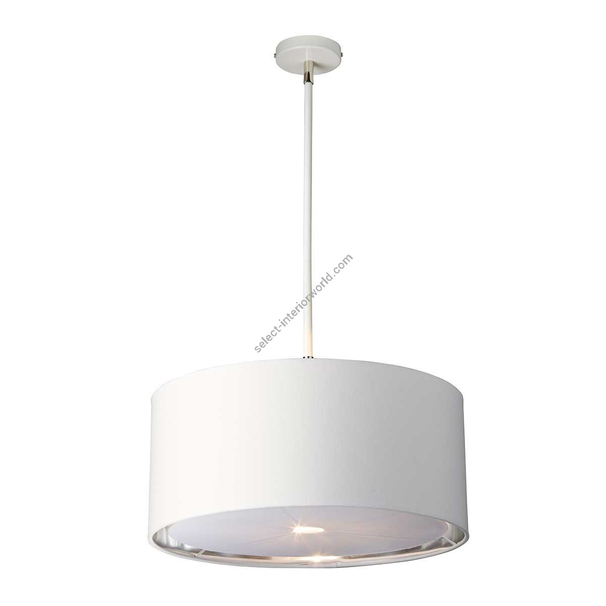 Elstead Lighting / Pendant Lights / Balance 1 Polished Nickel with White Shade