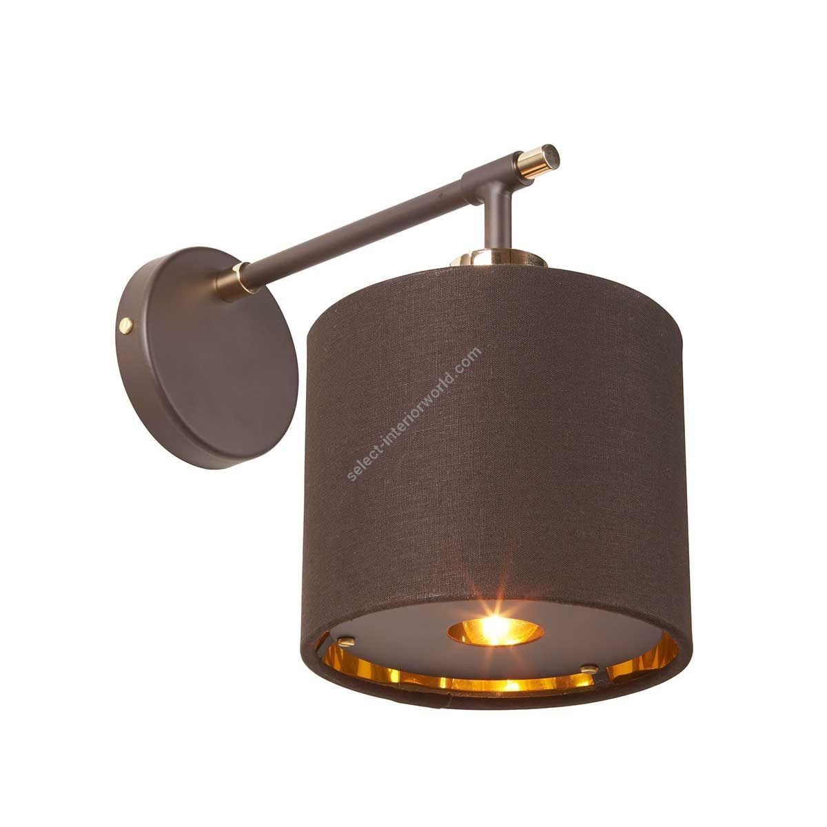 Elstead Lighting / Wall Lights / Balance 1 Polished Brass with Brown Shade
