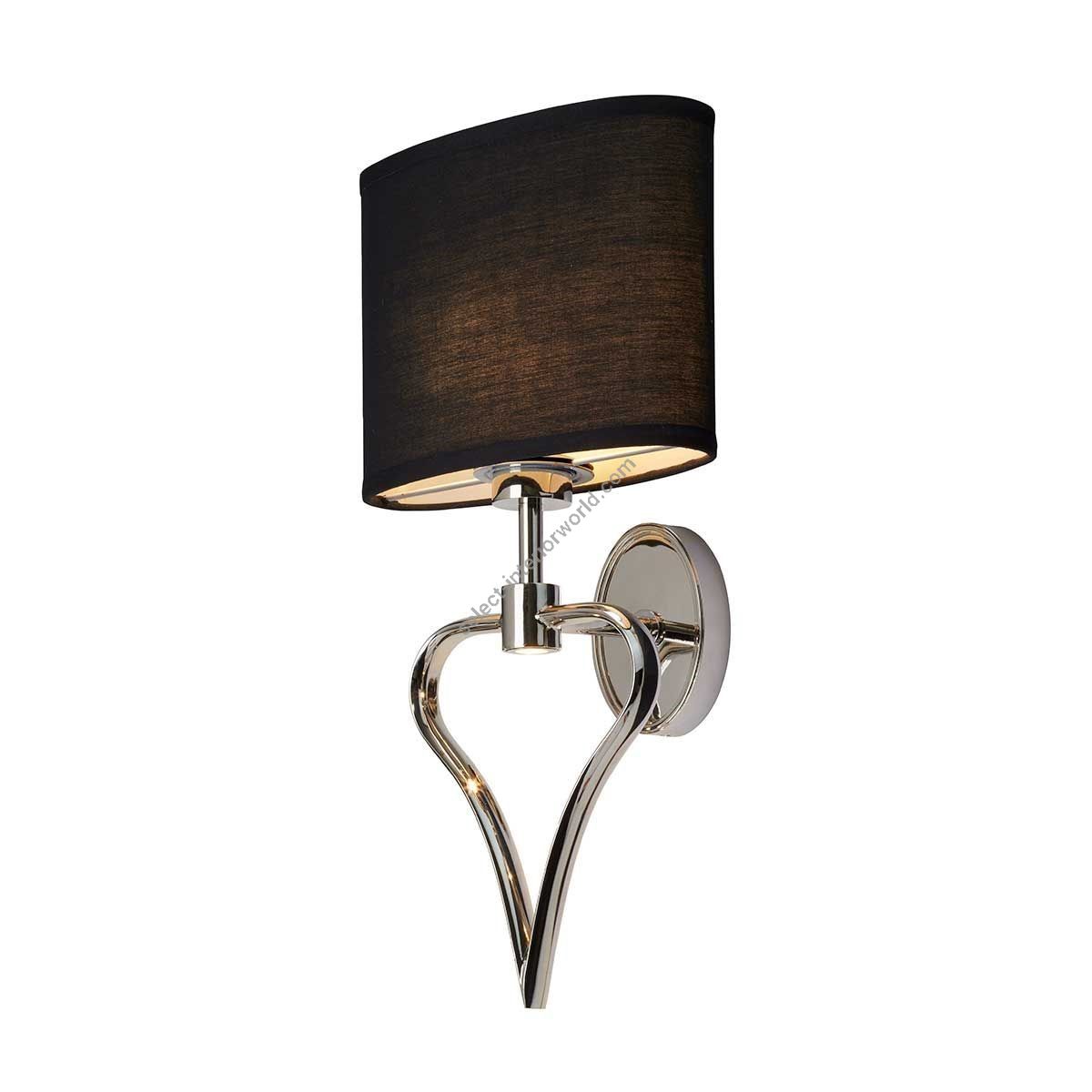 Elstead Lighting / Wall Lights / Falmouth 2 Polished Chrome & Black Shade