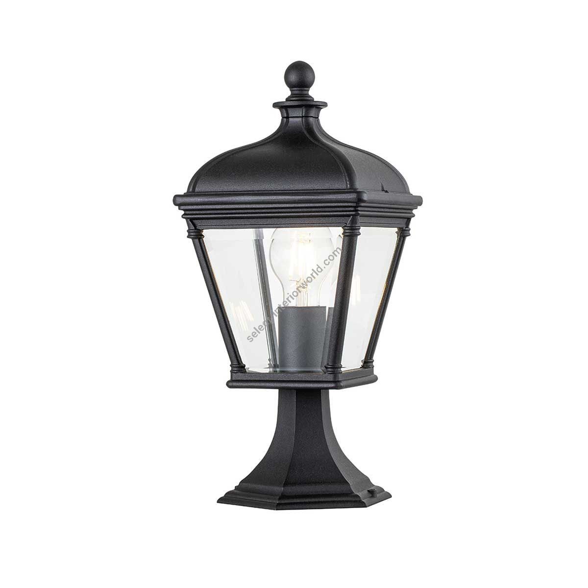 Elstead Lighting / Outdoor Pedestal Lights / Bayview 1 Medium Lantern Black
