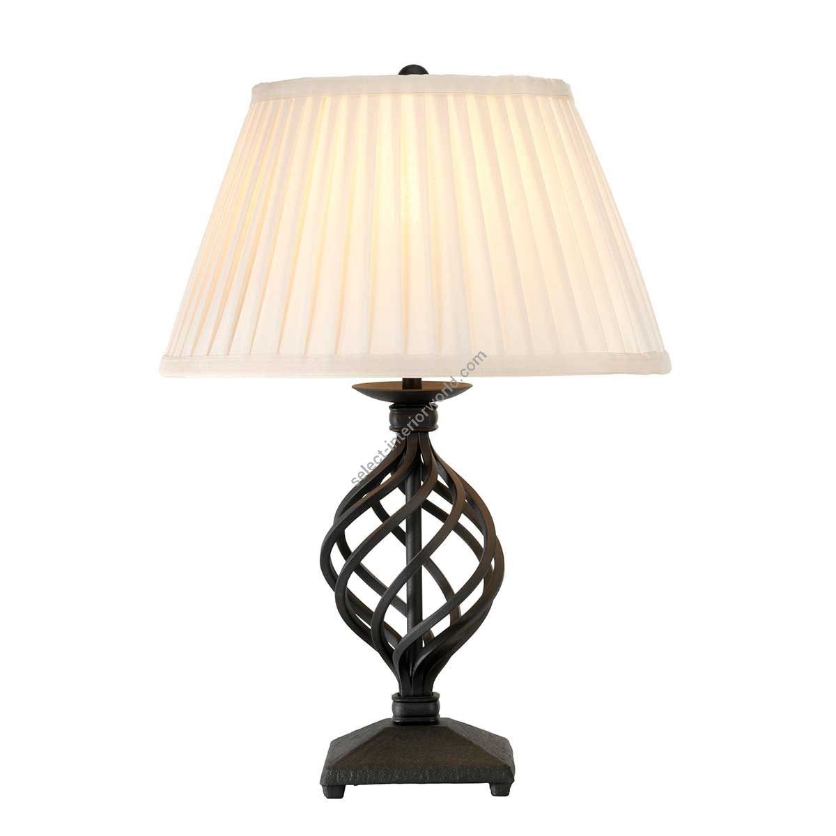 Elstead Lighting / Table Lamps / Belfry 1 Black with Ivory Shade