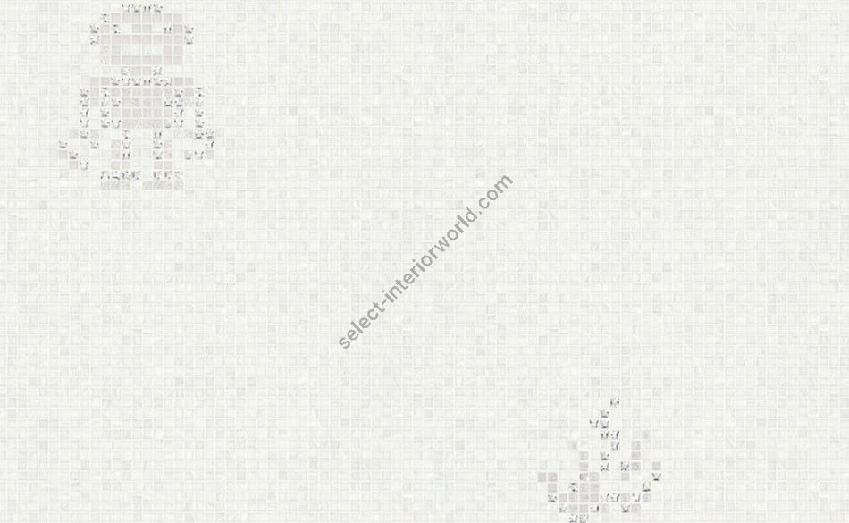 Bisazza / Mosaico - Decorations / Hearts & Robots White (Luxe)