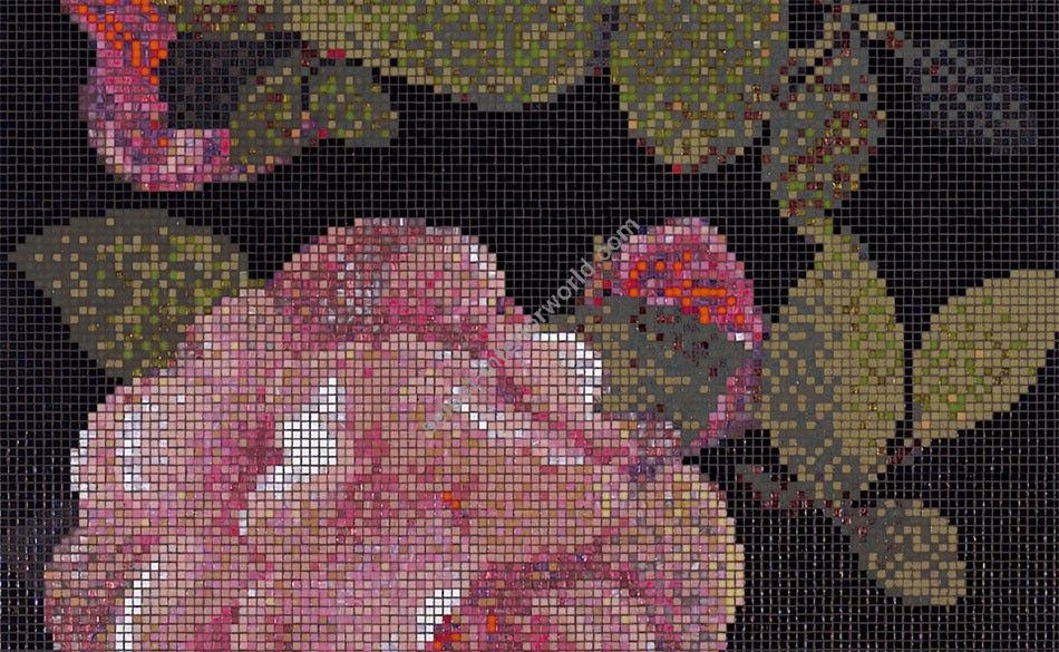 Bisazza / Mosaico - Decorations / Springrose Nero (Flora)
