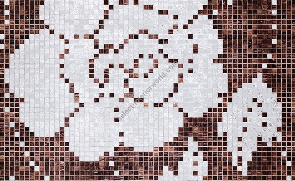 Bisazza / Mosaico - Decorations / Winter Flowers Oro Nero (Flora)