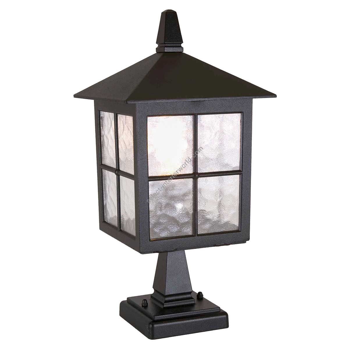 Elstead Lighting / Outdoor Pedestal Lights / Winchester 1 Lantern Black