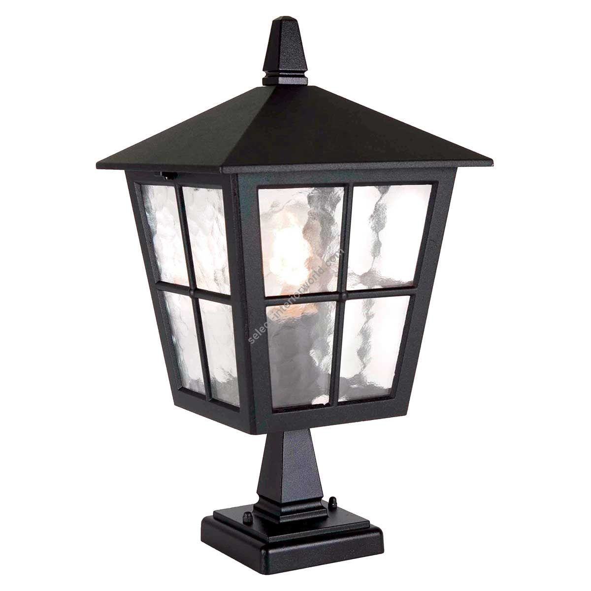 Elstead Lighting / Outdoor Pedestal Lights / Canterbury 1 Lantern Black