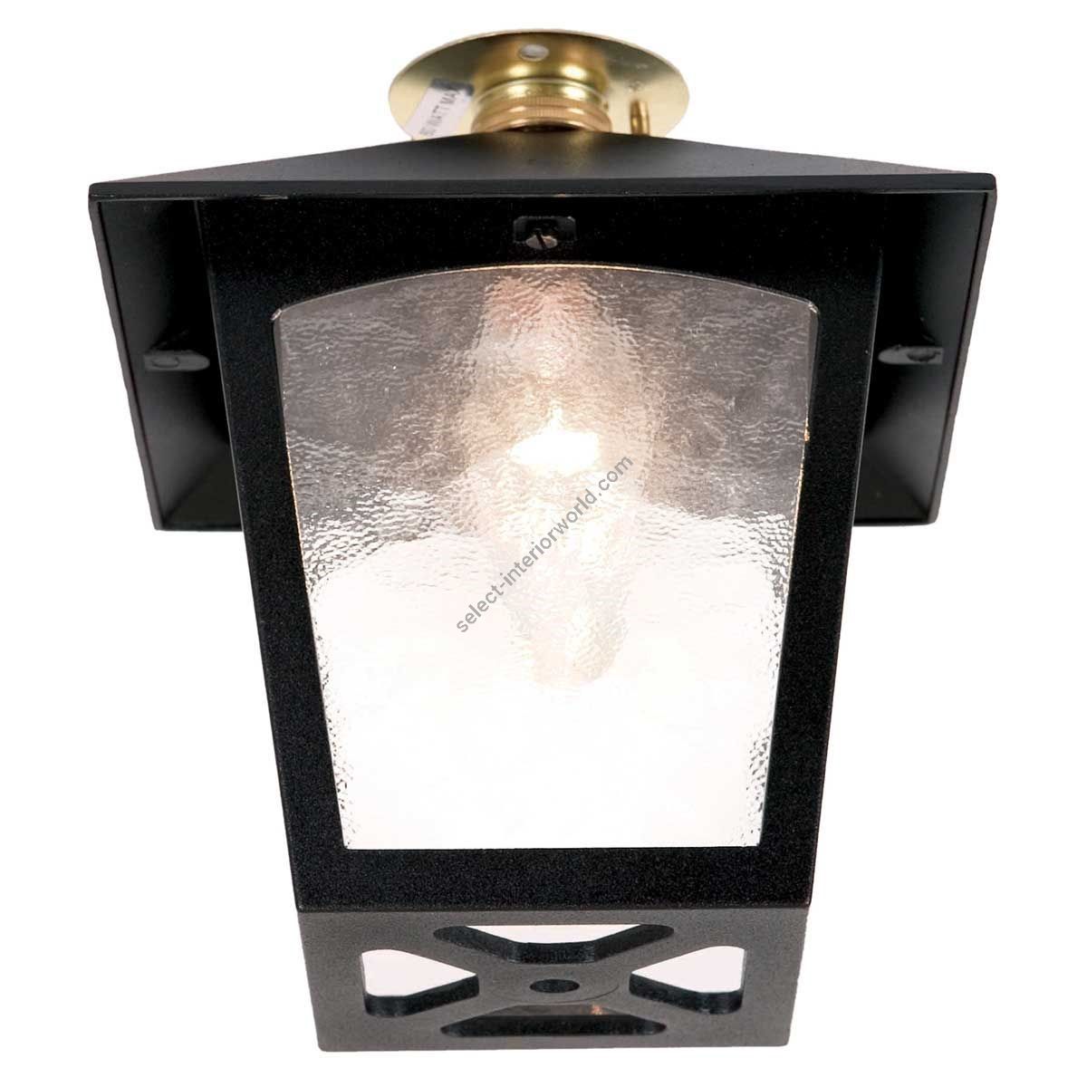 Elstead Lighting / Ceiling Lights / York Flush Porch Lantern Black