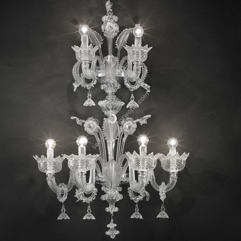 Glass & Glass Murano / Wall Sconces / Traditional Venetian chandeliers C-2208/A6