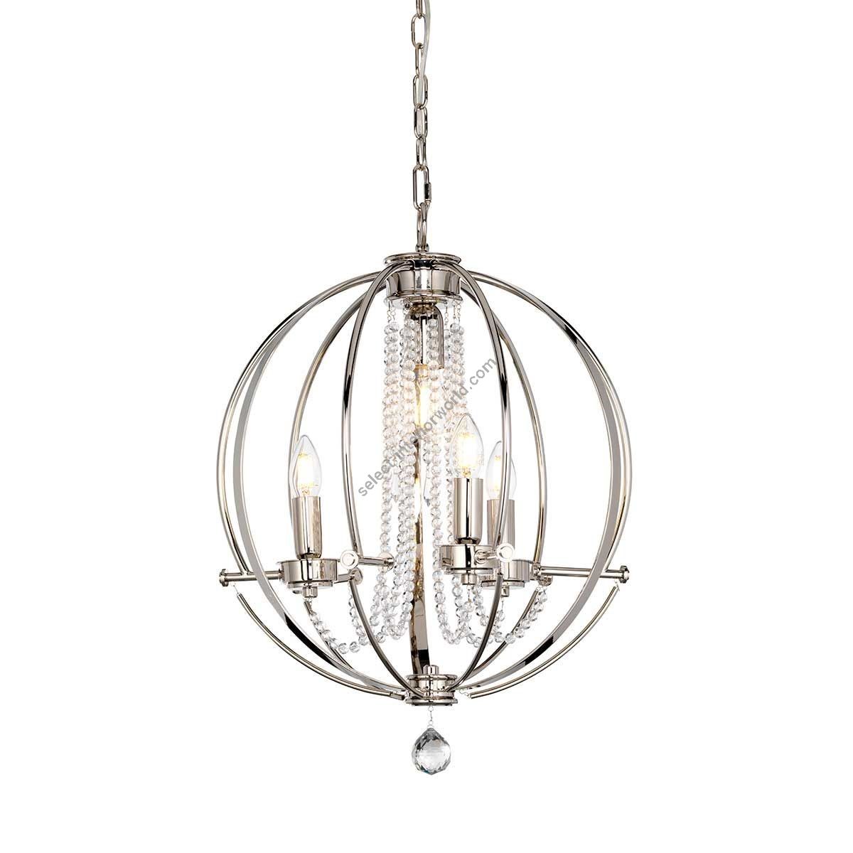 Elstead Lighting / Chandeliers / Cassie 4 Polished Nickel Plated