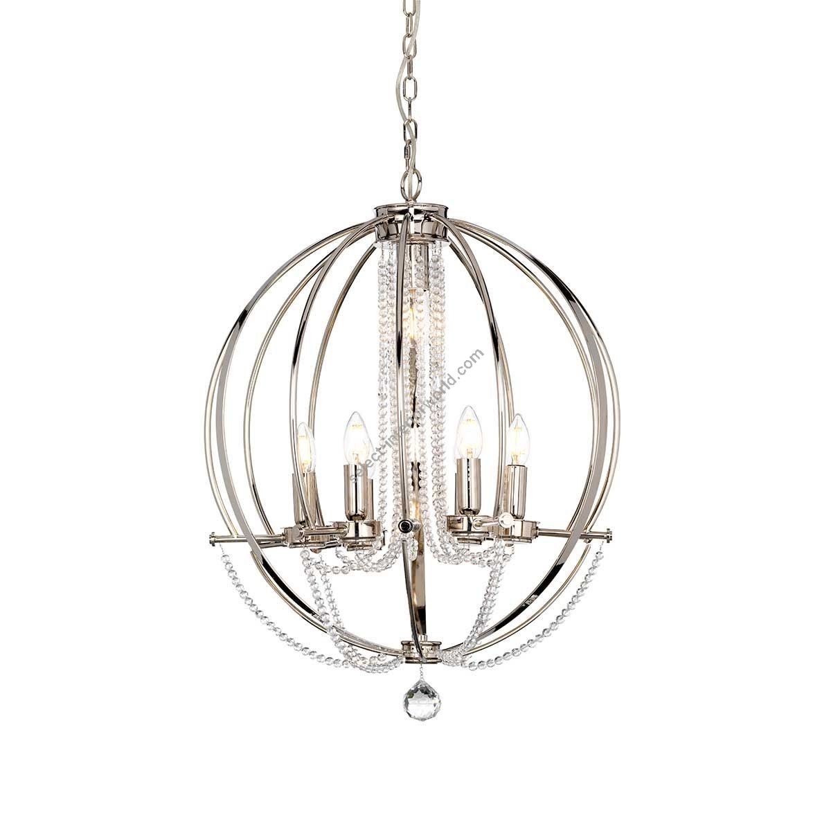 Elstead Lighting / Chandeliers / Cassie 7 Polished Nickel Plated