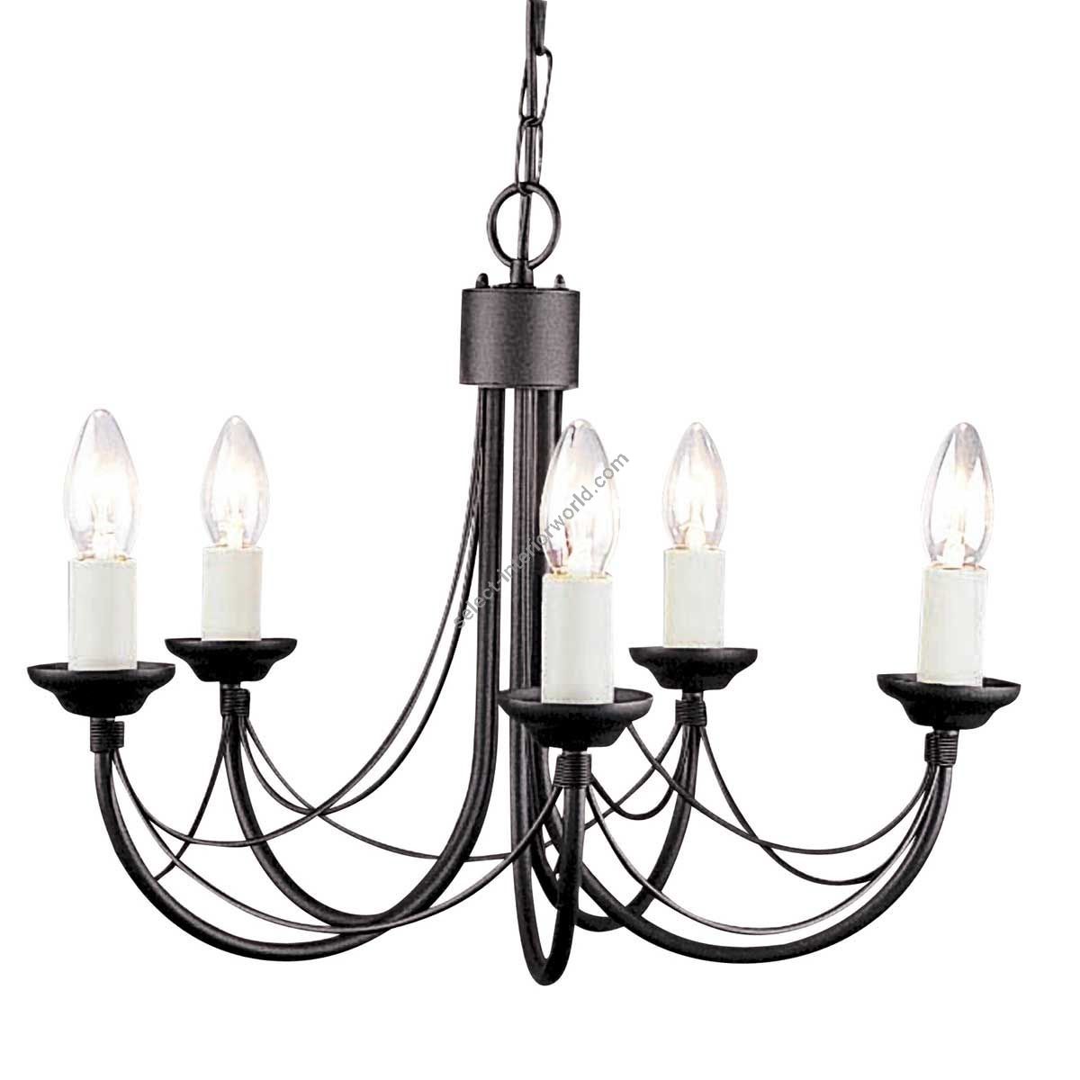 Elstead Lighting / Chandeliers / Carisbrooke 5 Black