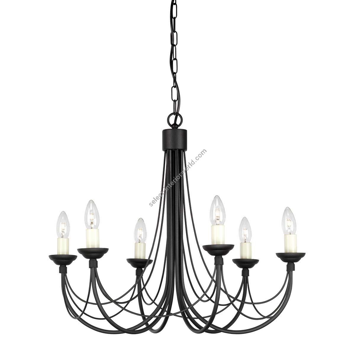 Elstead Lighting / Chandeliers / Carisbrooke 6 Black