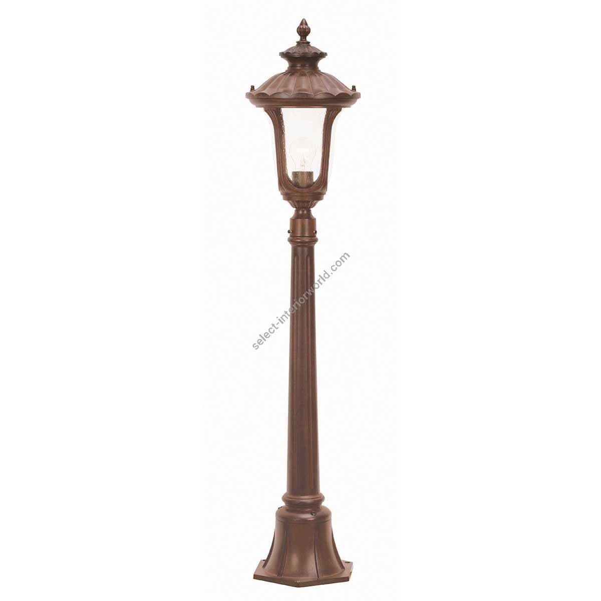 Elstead Lighting / Outdoor Post Lights / Chicago Small Pillar Lantern Rusty Bronze Patina