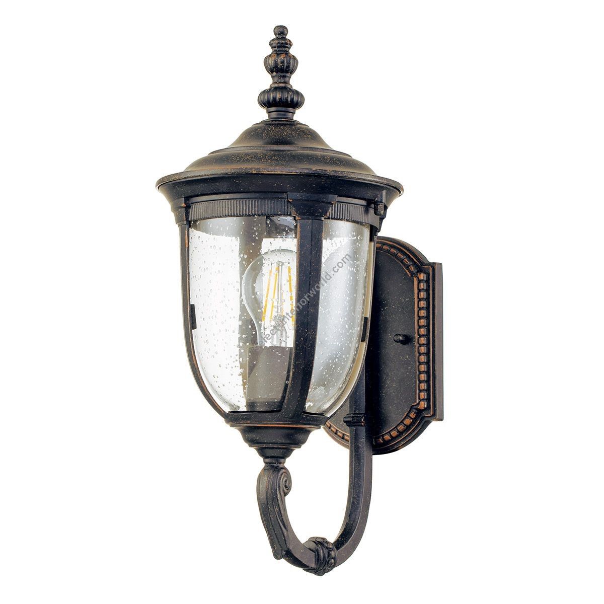 Elstead Lighting / Outdoor Wall Lights / Cleveland 1 Small Lantern Weathered Bronze