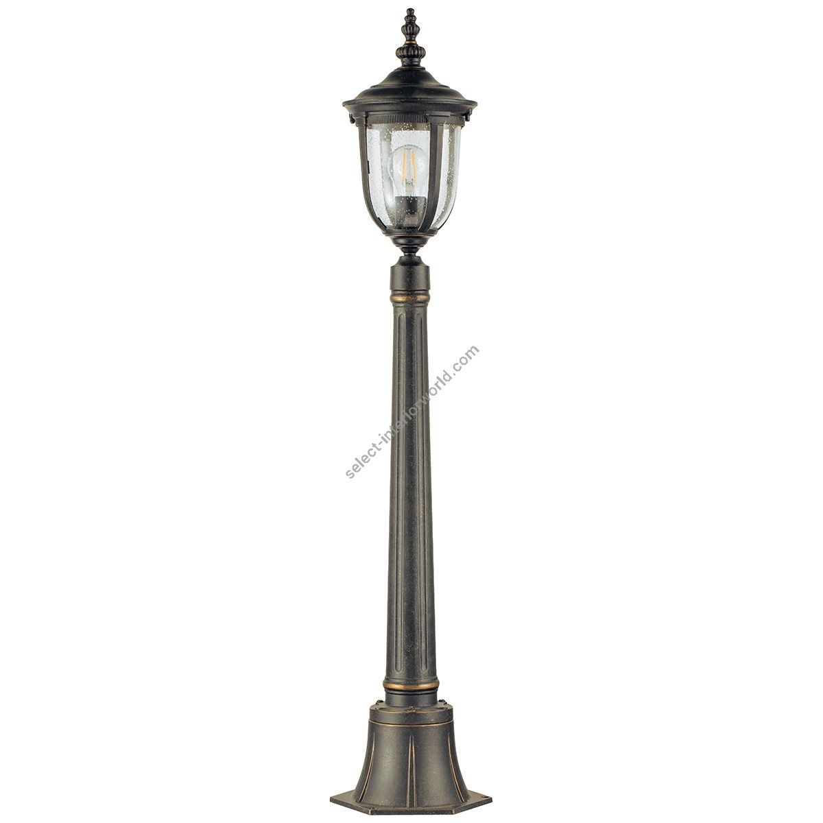 Elstead Lighting / Outdoor Post Lights / Cleveland Small Pillar Lantern Weathered Bronze