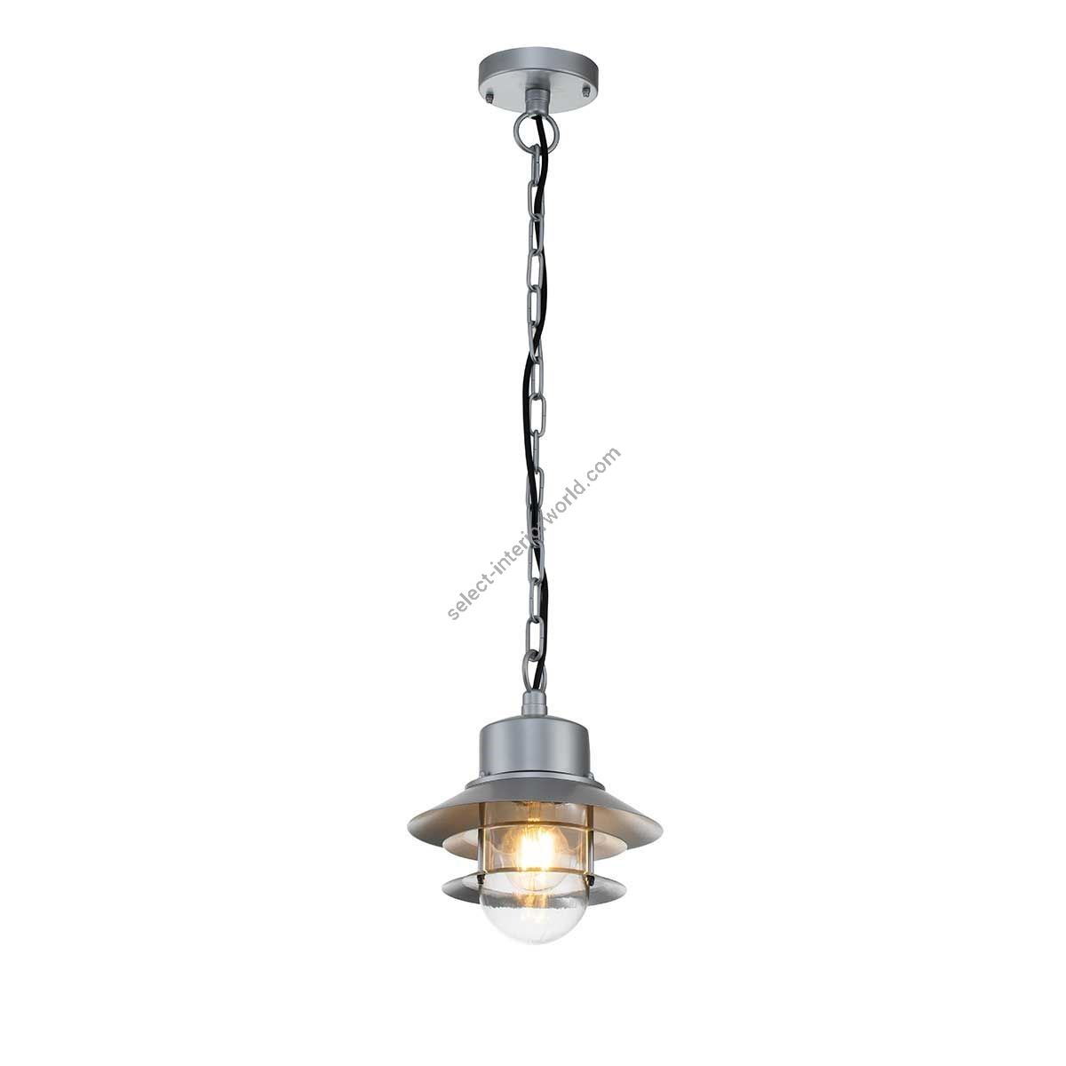 Elstead Lighting / Outdoor Pendant Lights / Copenhagen Chain Lantern Silver