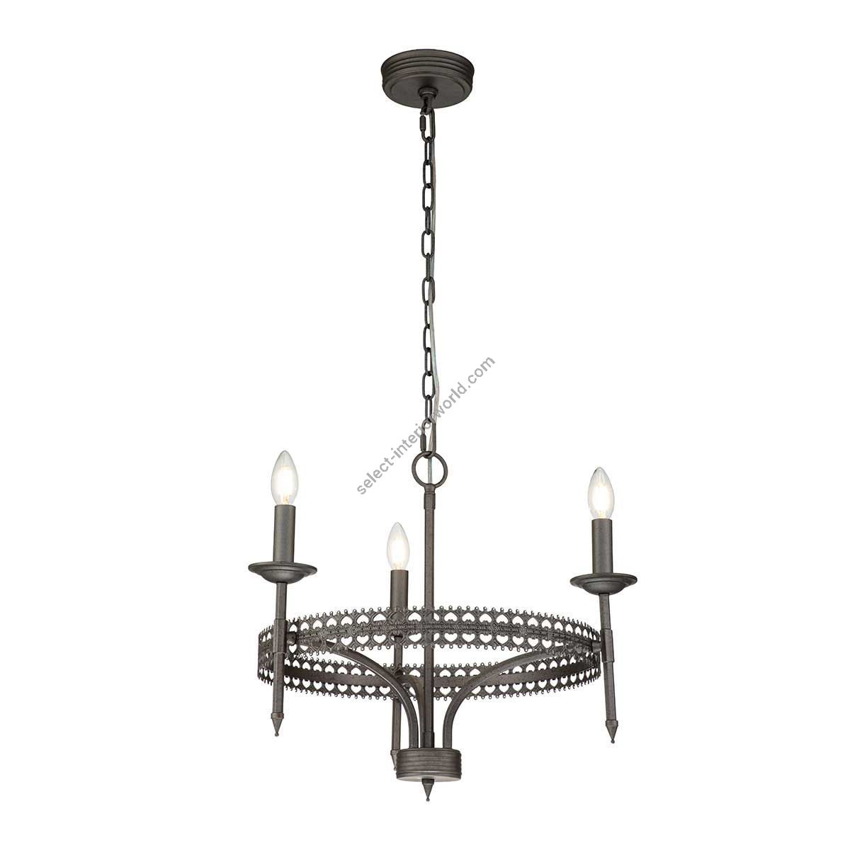Elstead Lighting / Chandeliers / Crown 3 Iron Gate