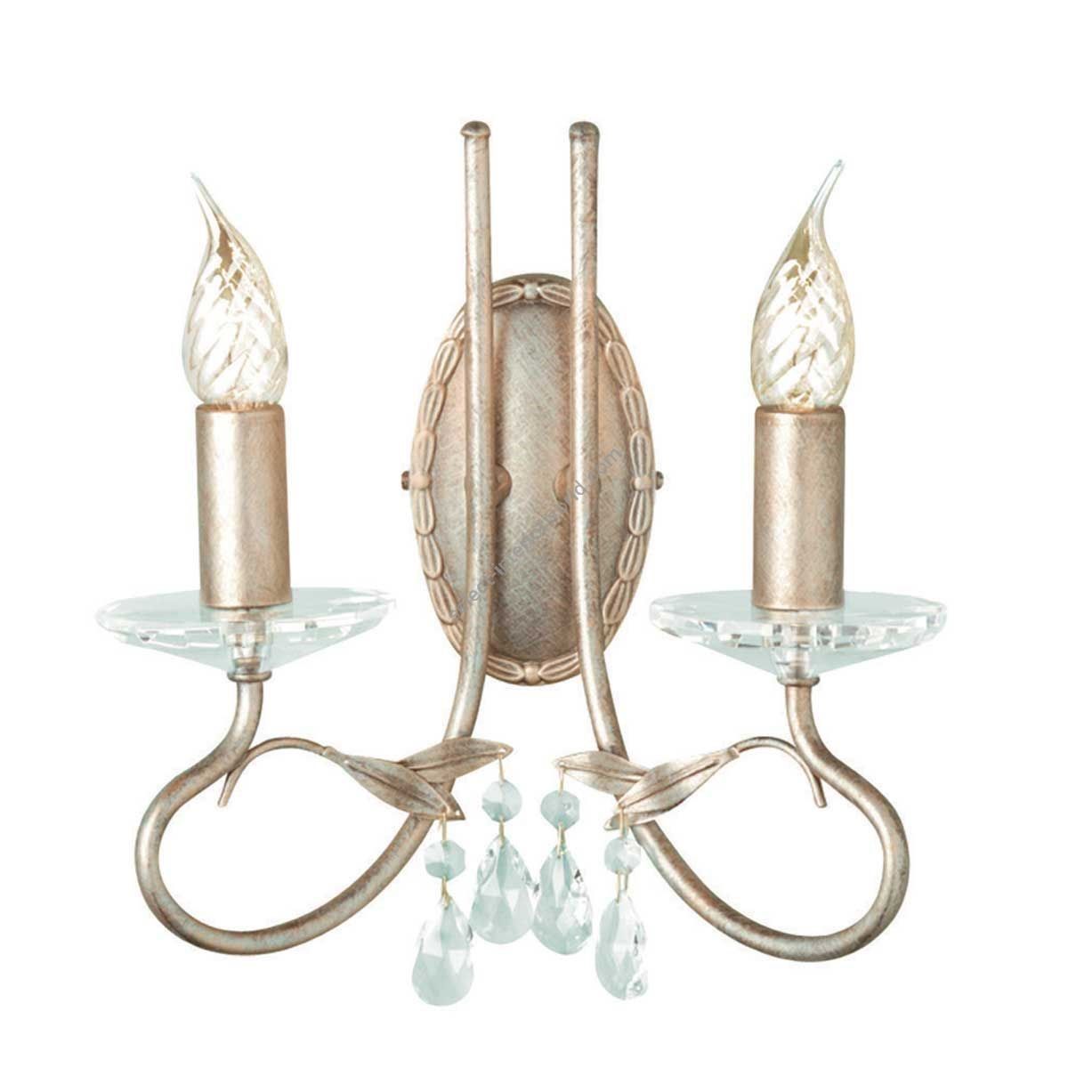 Elstead Lighting / Wall Lights / Christina 2 Silver & Gold Patina
